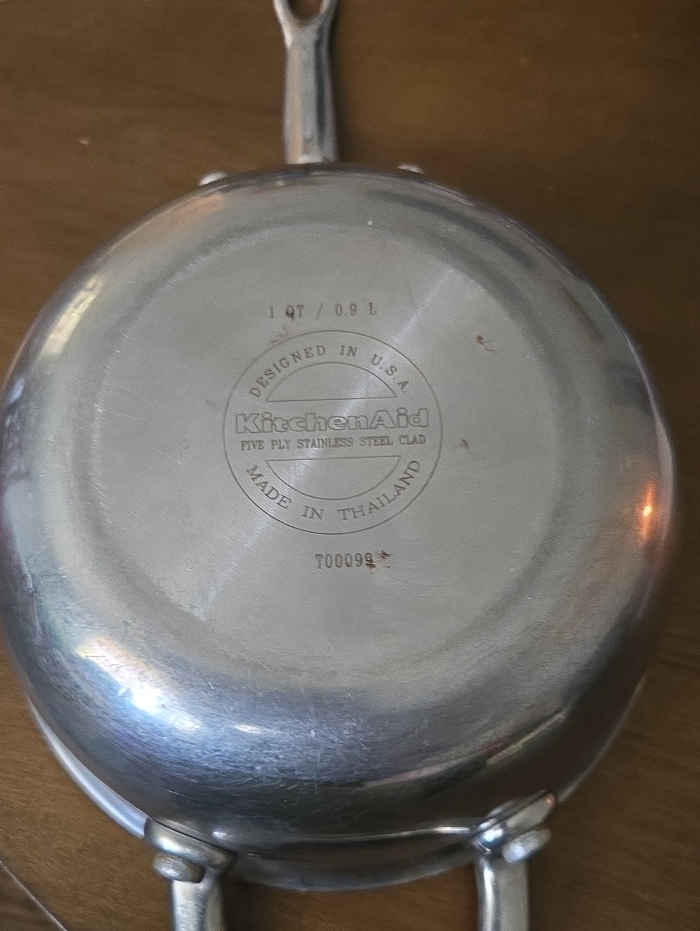 VINTAGE 1999 KitchenAid 5-Ply Clad Stainless Steel 1-Quart Saucepan